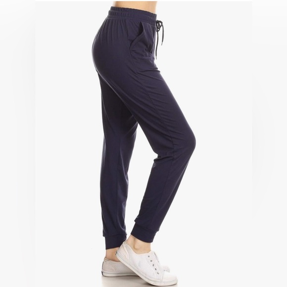Batela Navy Jogger Pants  with Front pockets